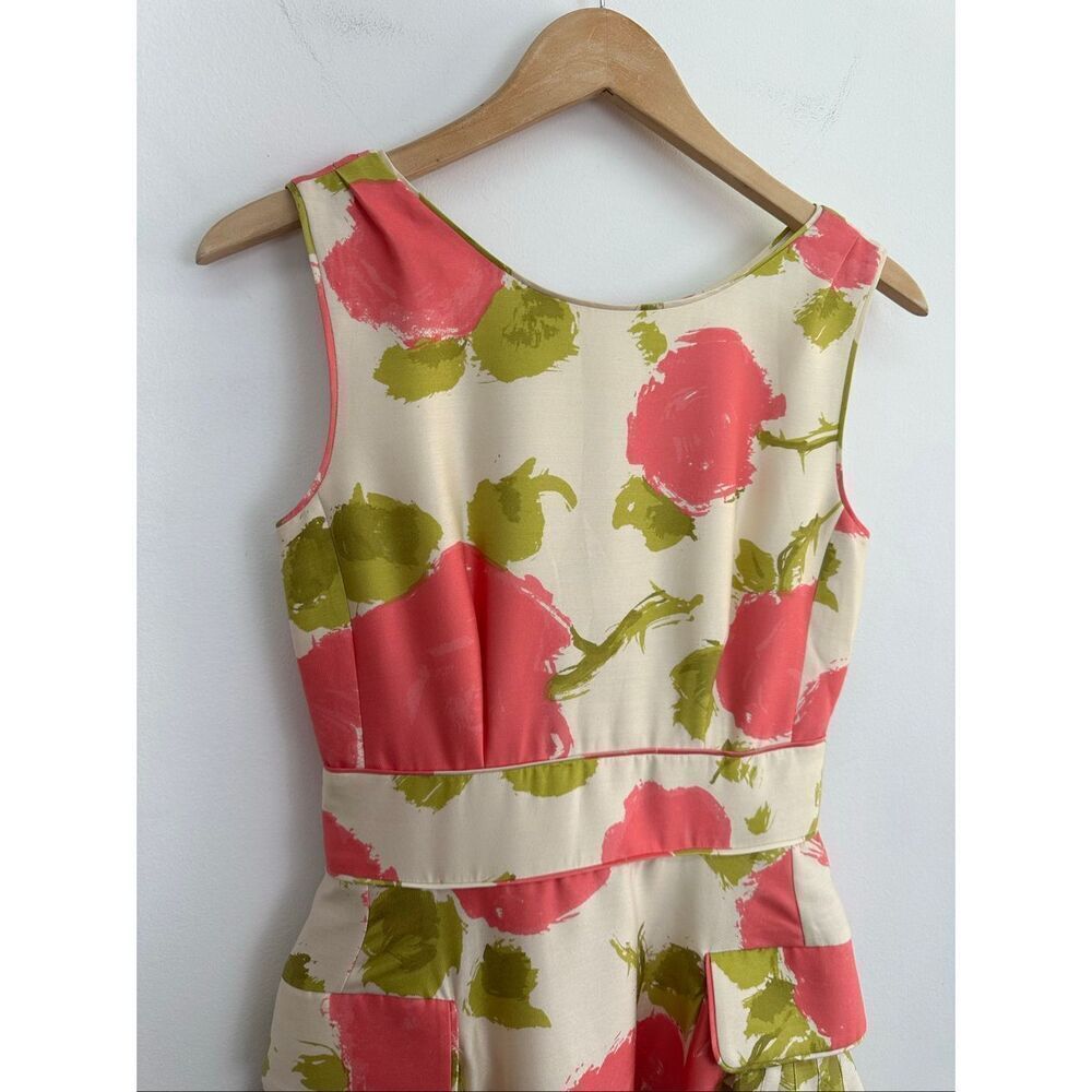 Kate Spade New York Women’s Pink Green Floral Wynn Sleeveless Midi Dress ASO Zoo - Picture 13 of 15